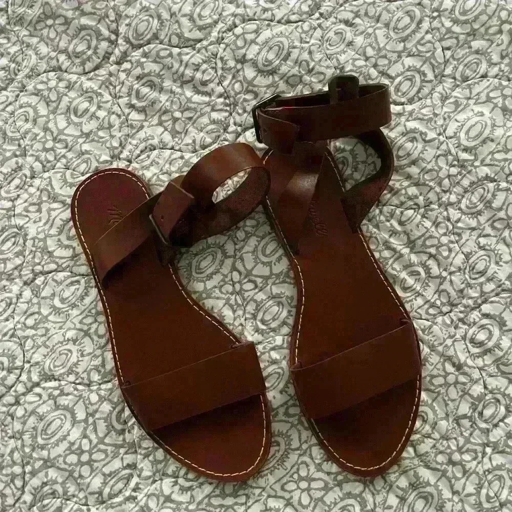 Madewell Boardwalk ankle strap sandals